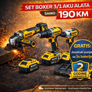 BOXER 3/1 AKU SET ALATA – PROFESIONALNO RJEŠENJE ZA SVAKI POSAO